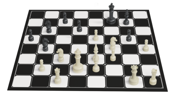 Chess Bord met Pionnen