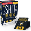 De doos en de kaarten van het hilarische partyspel Shit Happens De IJskoude Winter Editie