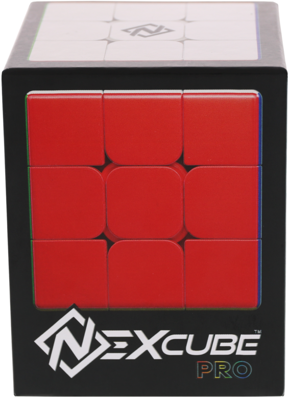 De voorkant van de doos van de supersonische speedcube Nexcube 3x3 Pro Cube
