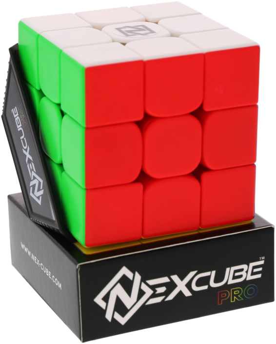De supersonische speedcube Nexcube 3x3 Pro Cube in de doos