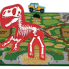 Een sfeerimpressie van het speelbord van het kinderspel Mission Dinos