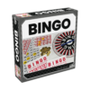 De doos van het klassieke Bingo spel vanuit een linkerhoek