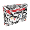De doos van het strategiespel Rummikub Graffiti vanuit een linkerhoek