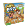 De doos van het kinder bordspel Mission Dinos vanuit een linkerhoek