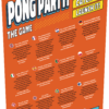 De achterkant van de doos van het gezellige partyspel Pong Party