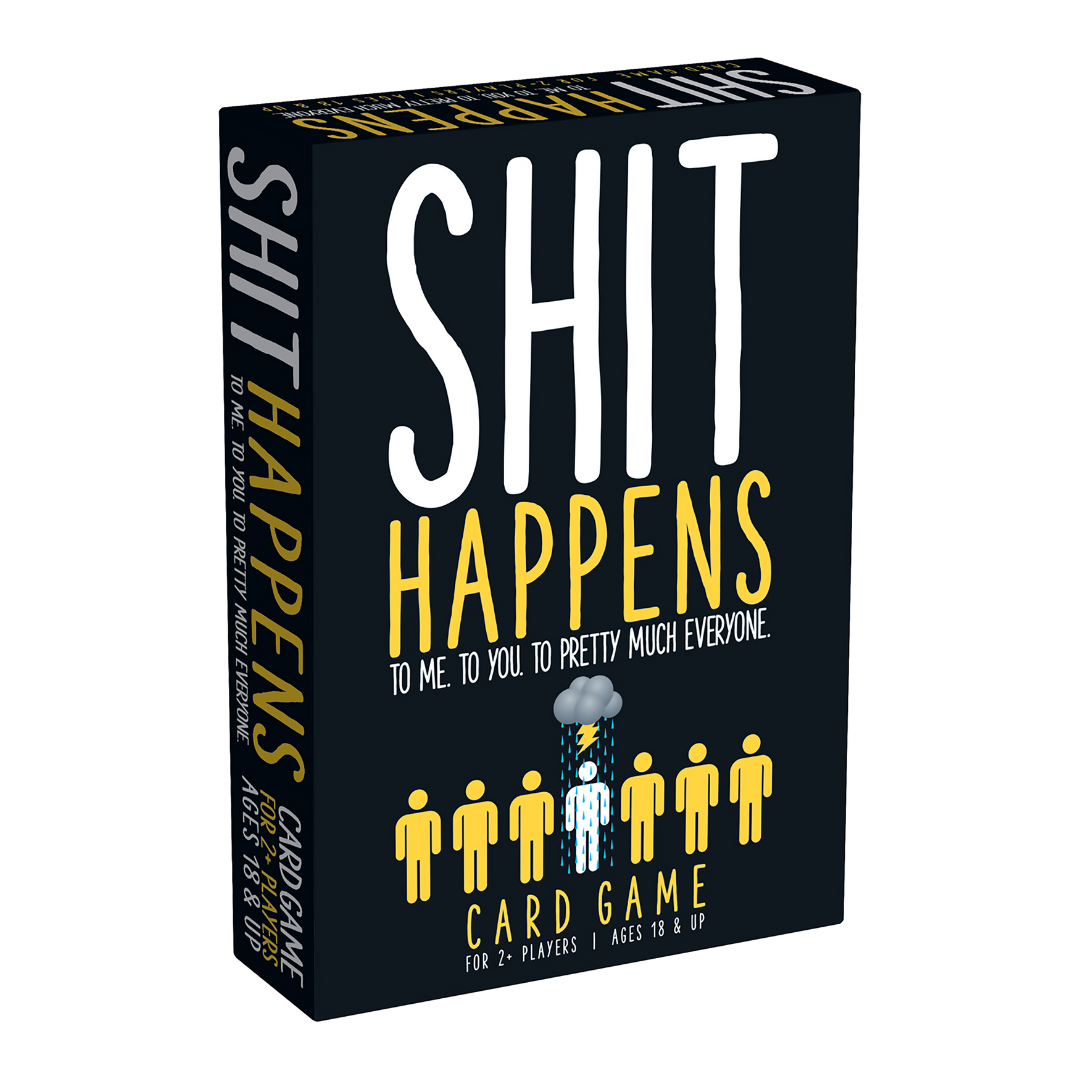 De doos van het hilarische spel Shit Happens