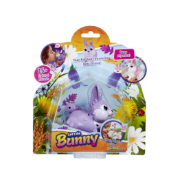 De voorkant van de verpakking van de Let's Go Bunny Paars