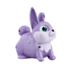 Het paarse konijntje van de Let's Go Bunny Paars vanaf de linkerkant