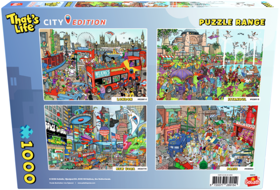 De achterkant van de doos van de That's Life City Edition Istanbul puzzel