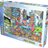 De doos van de That's Life City Edition New York puzzel vanuit een rechterhoek