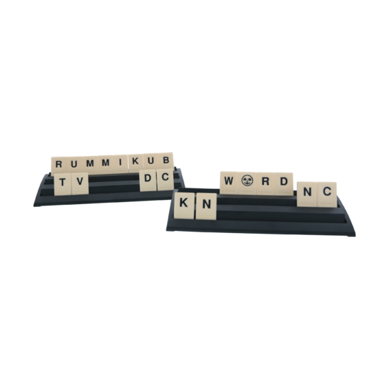 De plankjes en de stenen van het strategiespel Rummikub Word