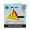 De achterkant van de doos van de breinbreker puzzel Nexcube Pyramid