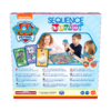 De achterkant van de doos van het bordspel Sequence Junior Paw Patrol