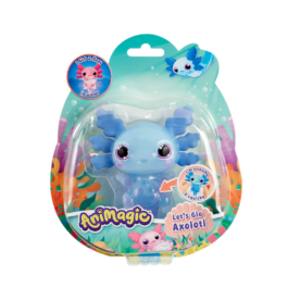 De voorkant van de doos van de Let's Glo Axolotl Blauw