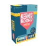 De doos van het partyspel KennisKoord vanuit een linkerhoek