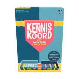 De voorkant van de doos van het partyspel KennisKoord