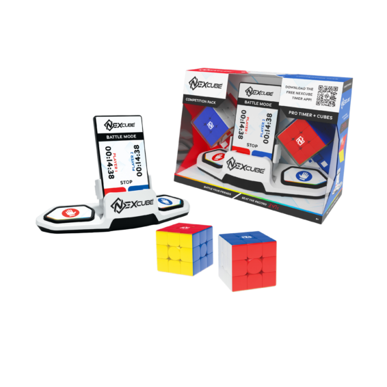 De inhoud van de doos en de doos van de Nexcube Competition Pack