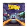 De voorkant van de doos van het coöperatieve bordspel Back to the Future Back in Time