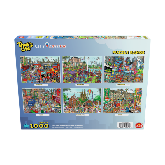 De achterkant van de doos van de That's Life City Edition Rome puzzel