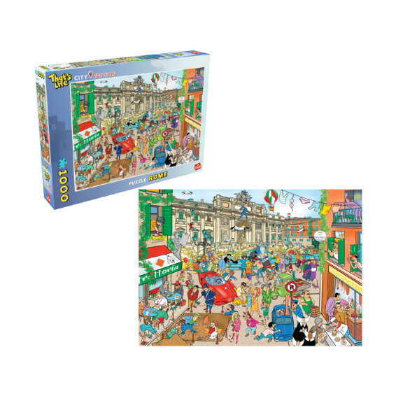 De doos en de puzzel van de That's Life City Edition Rome