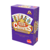 Doos Five Crowns Rechterhoek De doos van het kaartspel Five Crowns vanuit een rechterhoek