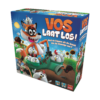 De doos van het kinderspel Vos Laat Los vanuit een rechterhoek