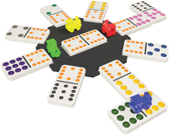 AKEN_376228.2_MexicanTrain_10L_P1 Classics: Mexican Train Dominoes Tin