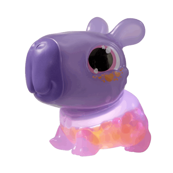 Het speelgoeddiertje de Let's Glo Capybara die lichtgeeft