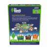 De achterkant van de doos van het bordspel the Sims het Bordspel