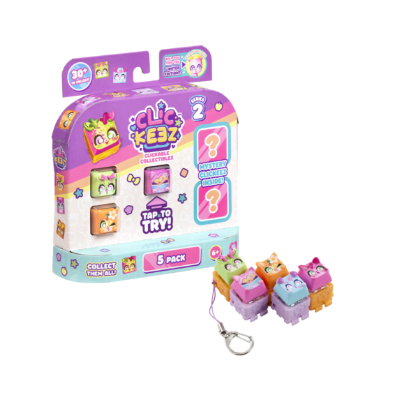 Clickeez Series2 5 Pack Doos en Inhoud De doos en de inhoud van de Clickeez Series 2 5 Pack