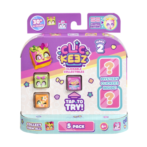 Doos Clickeez Series2 5 Pack Voorkant De voorkant van de doos van de Clickeez Series 2 5 Pack