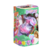 Doos Snuggleups Paars Linkerhoek De doos van het paarse diertje Animagic Snuggleups Paars vanuit een linkerhoek