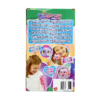 Doos Snuggleups Roze Achterkant De achterkant van de doos van het paarse diertje Animagic Snuggleups Roze