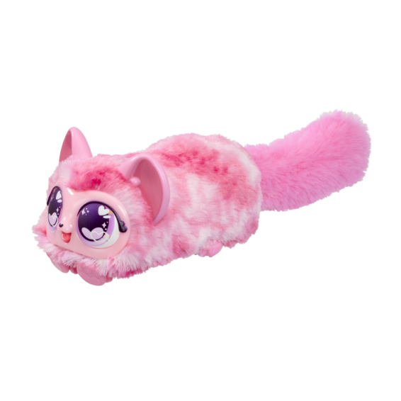 Inhoud Doos Snuggleups Roze Linkerhoek Het diertje van de Animagic Snuggleups Roze vanuit een linkerhoek